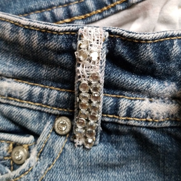 Miss Me Bermuda Jeweled Denim Shorts - Picture 5 of 7